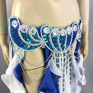 TF2152SK37 Hand Beaded Belly Dance Samba Costume Gold Color Bra Belt ...