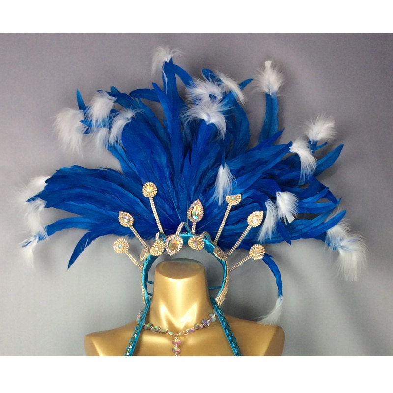 Samba Rio Carnival Costume Feather Headdress , Feathers Costume Accept ...