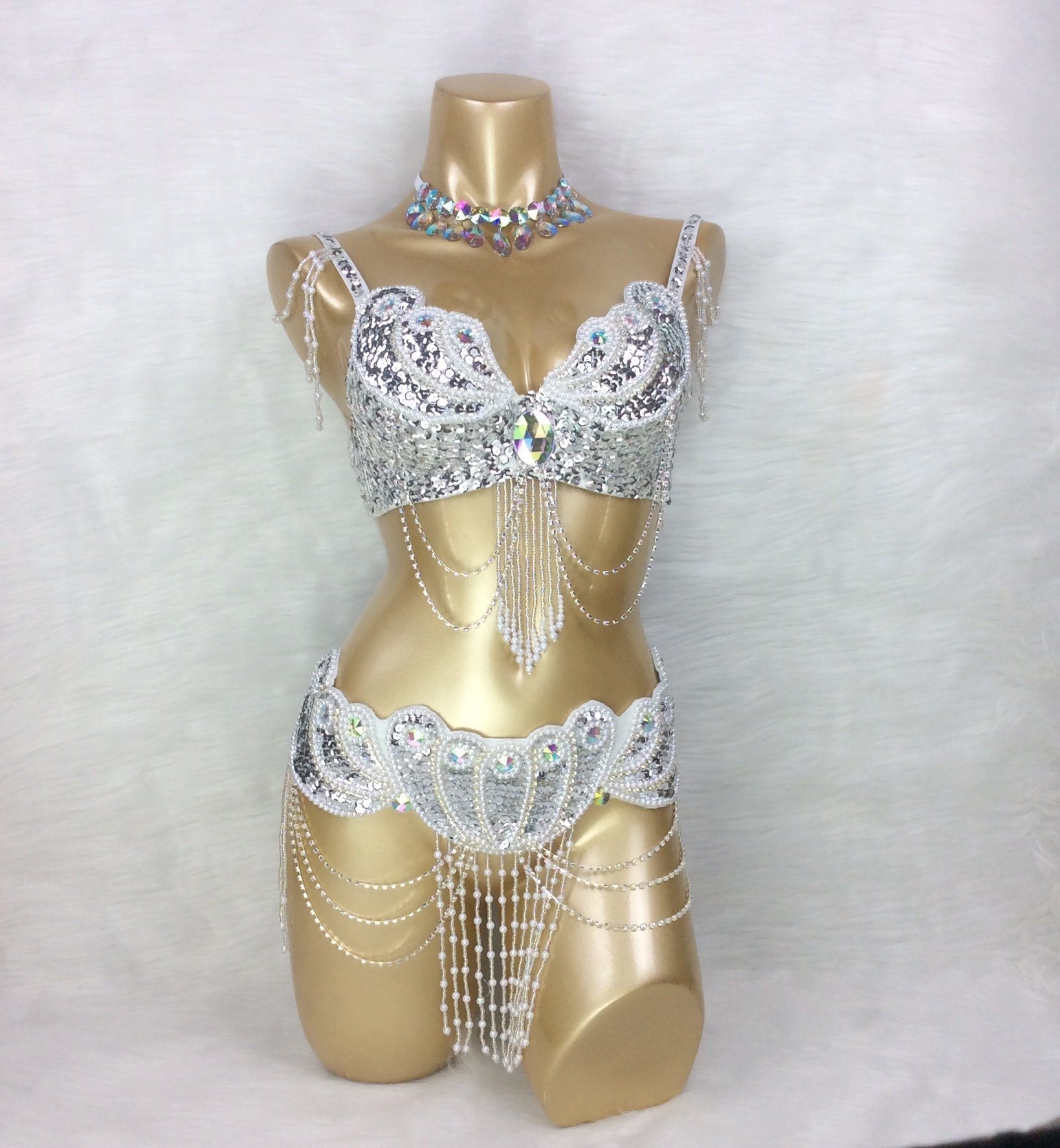 Silver metal Bellydance bra - 25,90 €