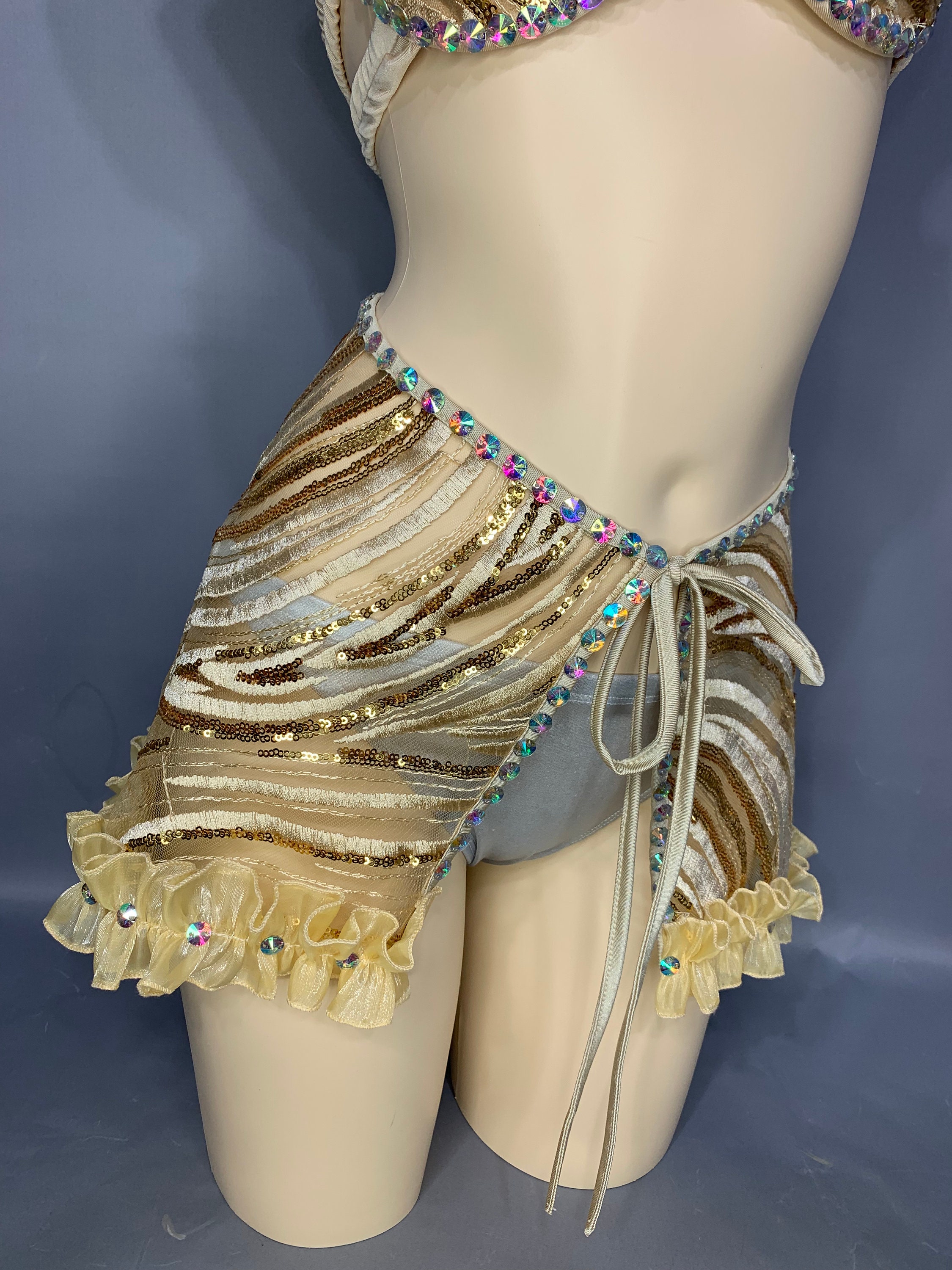 Carnivel Samba RAVE Wire Bra Panties Skirt Paty Pole Dance - Etsy