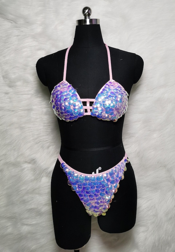 Glitter Swimsuit Sexy One Piece Shiny Bikini Swimsuit Set Summer Holiday  Monokini Swimwear Beachwear Bathing Suit Pink Color - Etsy