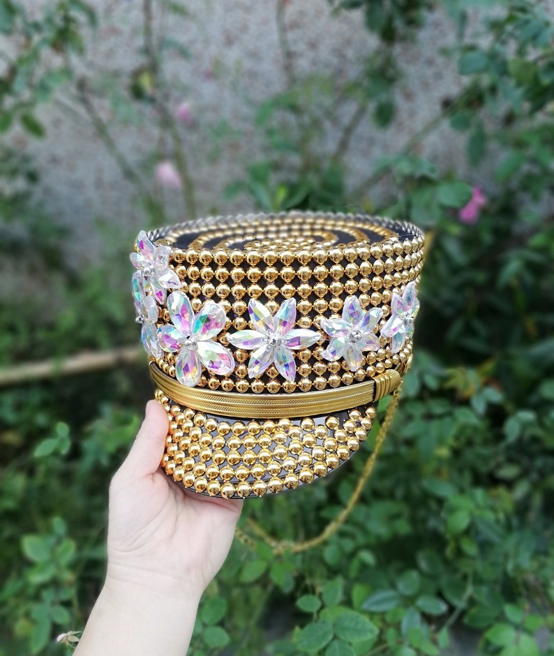 Handmade Captain Hat Festival Hat Military Hat Bohemian Etsy