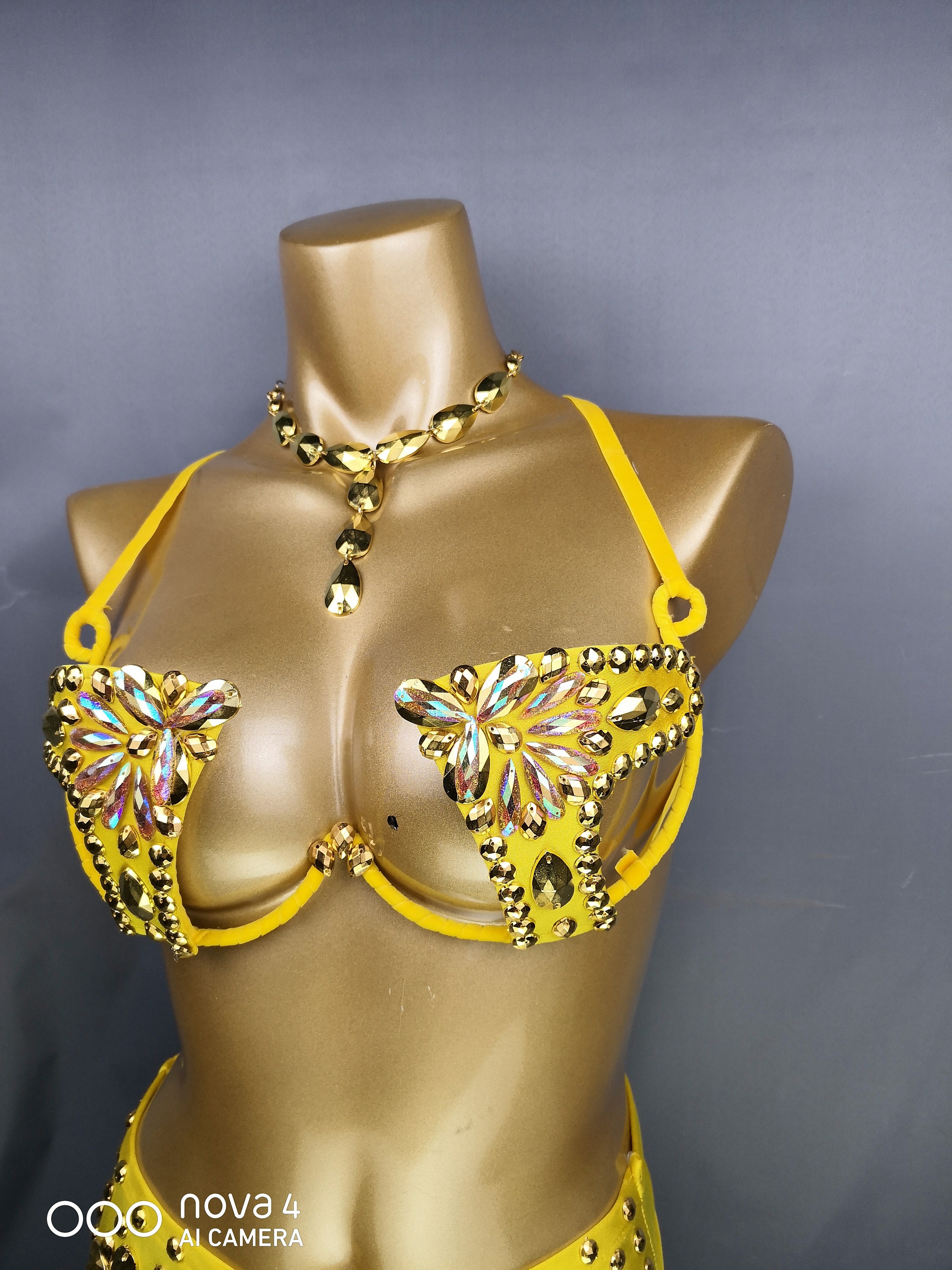 Samba Carnival Wire Bra & Panty & belt Set Hand Made 4 Piece B –  Euphoria