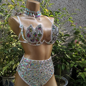 PARTY club Samba dress Bra high panties Bottom  RAVE BRA BP009