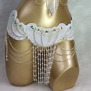 FREE SHIPPING Hand Beaded Belly Dance Samba Costume  belt only 1 pcs  belt 2152