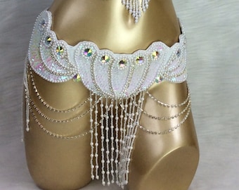 FREE SHIPPING Hand Beaded Belly Dance Samba Costume  belt only 1 pcs  belt 2152