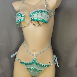 snake Samba Carnival  Bash Wire Bra & Panty Mutil blue/green COLOR CB2061-2