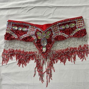 FREE SHIPPING Hand Beaded Belly Dance Samba Costume  belt only 1 pcs  belt TF1618