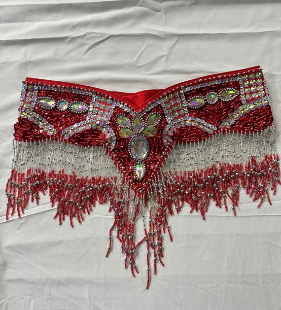 FREE SHIPPING Hand Beaded Belly Dance Samba Costume Belt  display picture 1