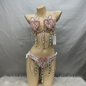 Samba Carnival Wire Bra and Panty and Feather Hand Beads Passista Pageant  Cabaret Broadway Theater Mardi Gras, Vegas Showgirl -  Canada