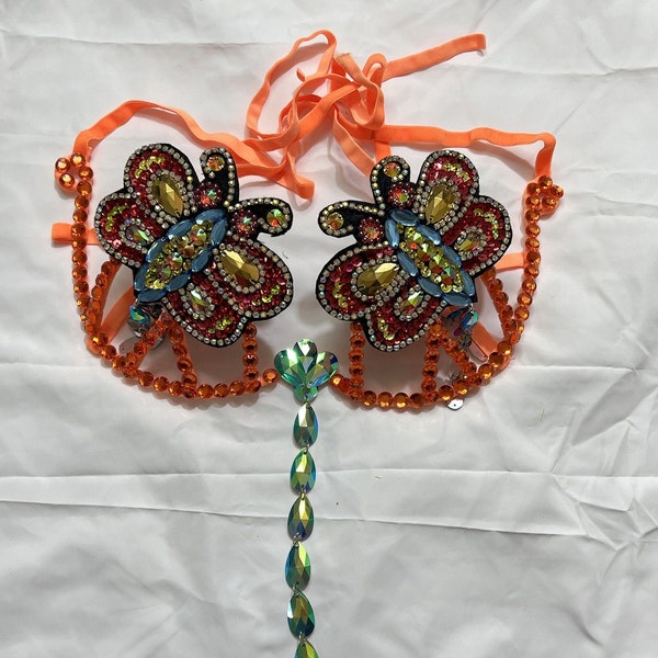 Samba Carnivel Bra beading bra for halloween RAVE bra BB015