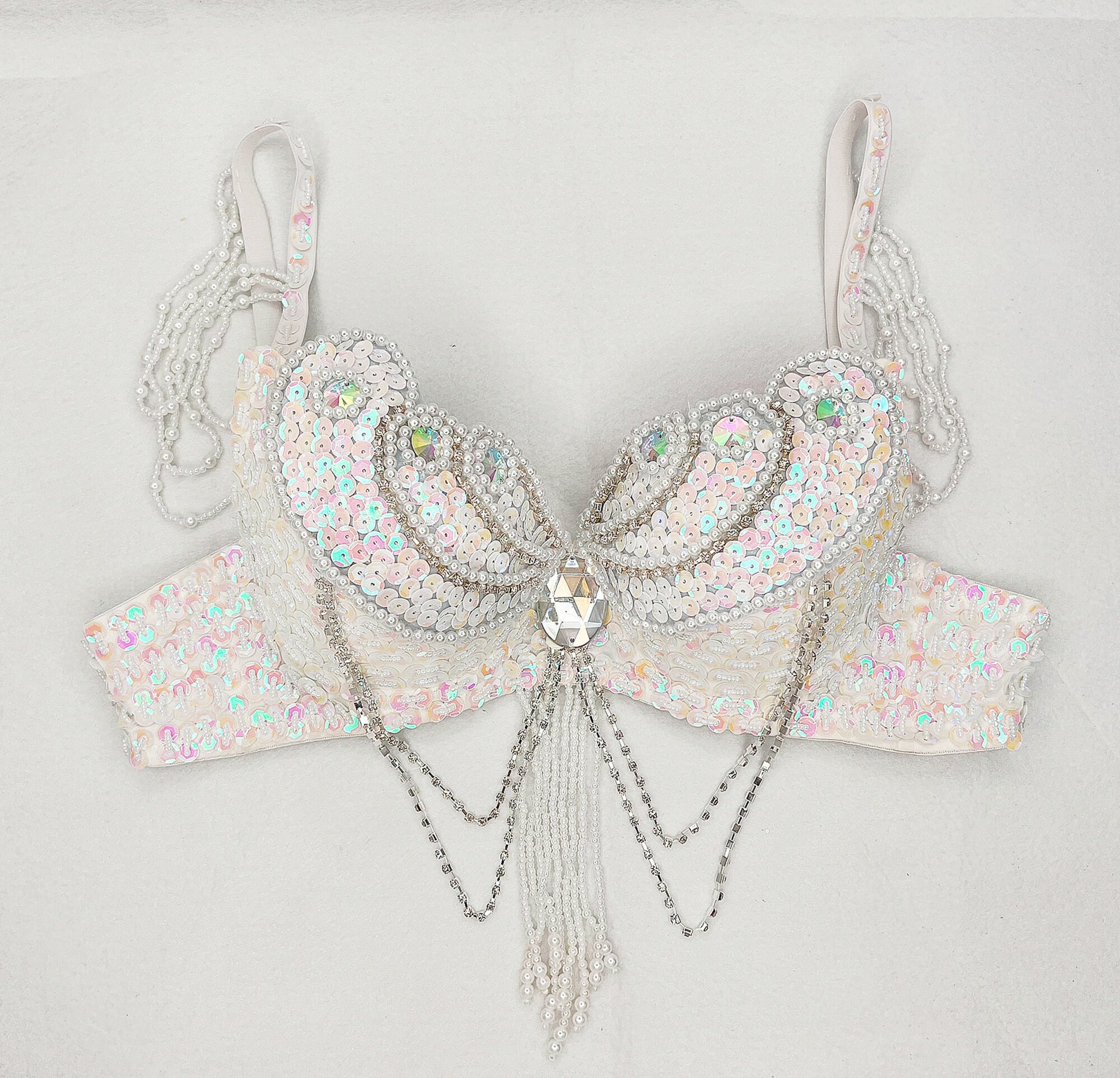 Halloween Belly Dance Pearl Handmade Bra bra215