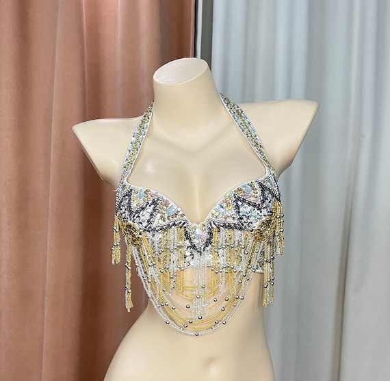Hand Beaded Belly Dance Samba Costume Bra Only Bra201152 - Etsy