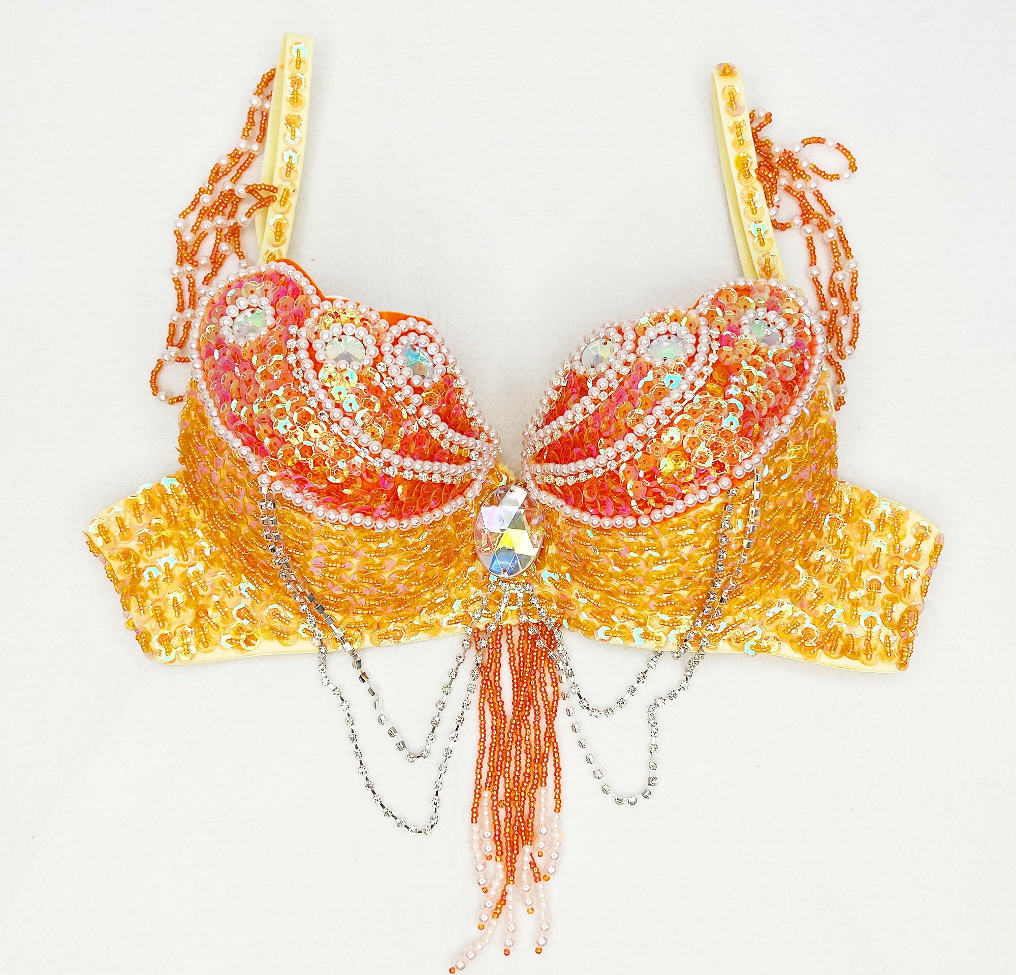 Halloween Belly Dance Pearl Handmade Bra Bra215 - Etsy