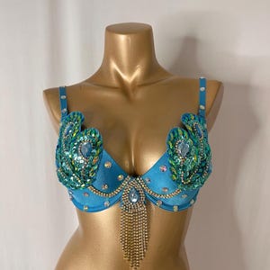 Halloween Belly Dance Handmade Stones And Sequins Bra BB010