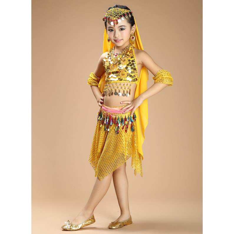 New Handmade Children Kids Belly Costume Girls Bollywood | Etsy