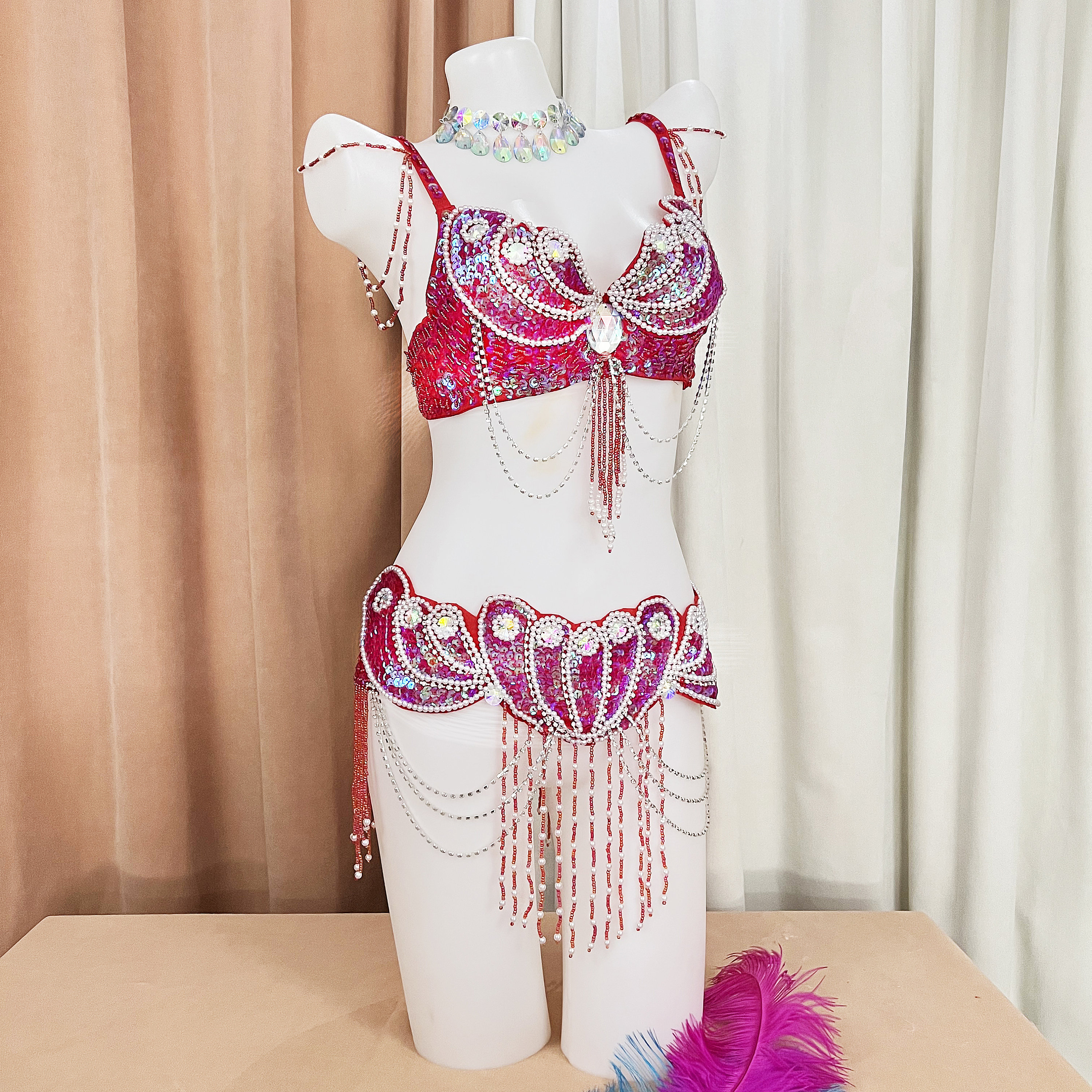 Free Shipping Made to Measure New Belly Dance Costume Set for