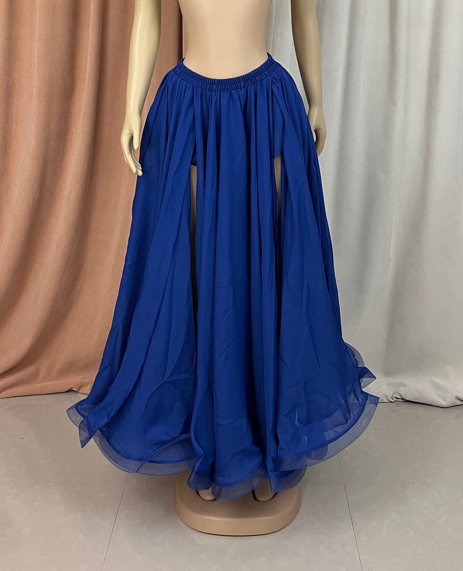 Belly Dance Skirt Slit Both Side SK1905 red,royal blue, yellow, white and orange 6 color in