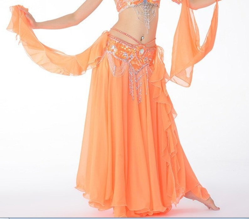 Belly Dance Skirt Slit Both Side Etsy