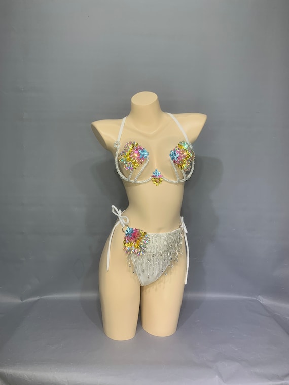 Samba Carnival Wire Bra and Panty Hand Beads Passista Pageant Cabaret  Broadway Theater Mardi Gras, Vegas Showgirl BP018 -  Canada