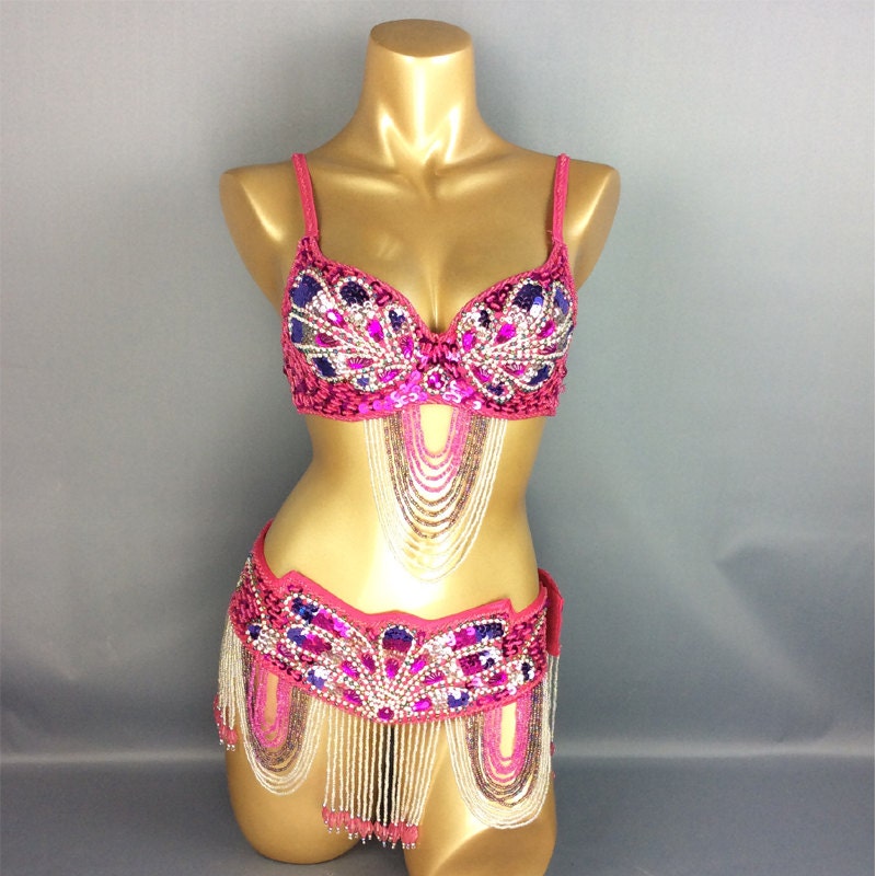 Wholesale Belly Dance Costumes Bra&belt 2 Piece Set Accept