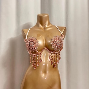 New Handmade Rave Samba Carnival Wire Bra  for festival,EDC outfit
