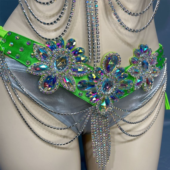 Samba Carnival wire bra and panty Hand Beads Passista Pageant