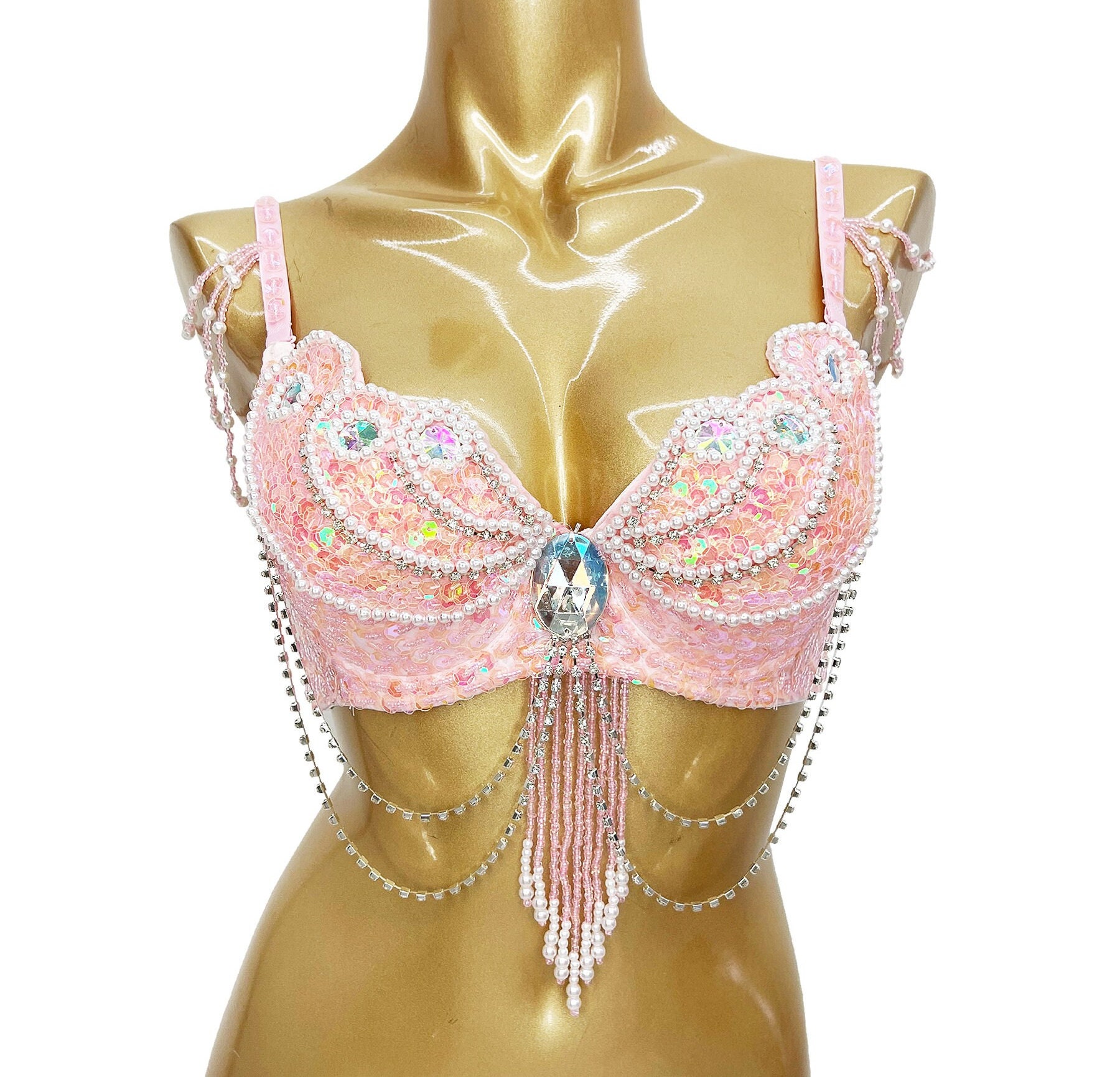 Halloween Belly Dance Pearl Handmade Bra Bra215 - Etsy