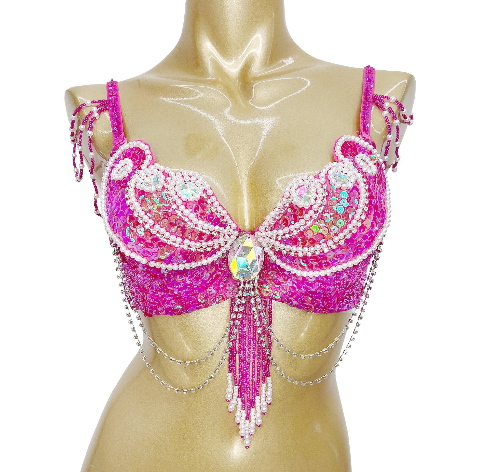 Halloween Belly Dance Pearl Handmade Bra Bra215 - Etsy