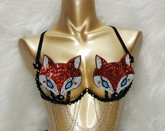 Fox design Samba Carnival Wire Bra Rainbow RAVE BRA BB035