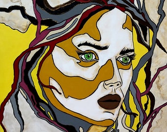 modern painting, unique, woman