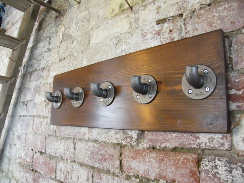 Industrial Loft Style Gas Pipe Coat Rack Coat Hooks Coat Stand Etsy