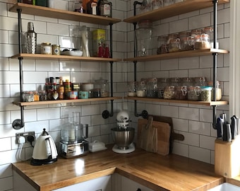 Industrial Gas Pipe Wall Hanging Shelving Unit - Custom Orders Welcome
