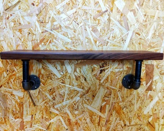 Solid Walnut Pipe Shelf