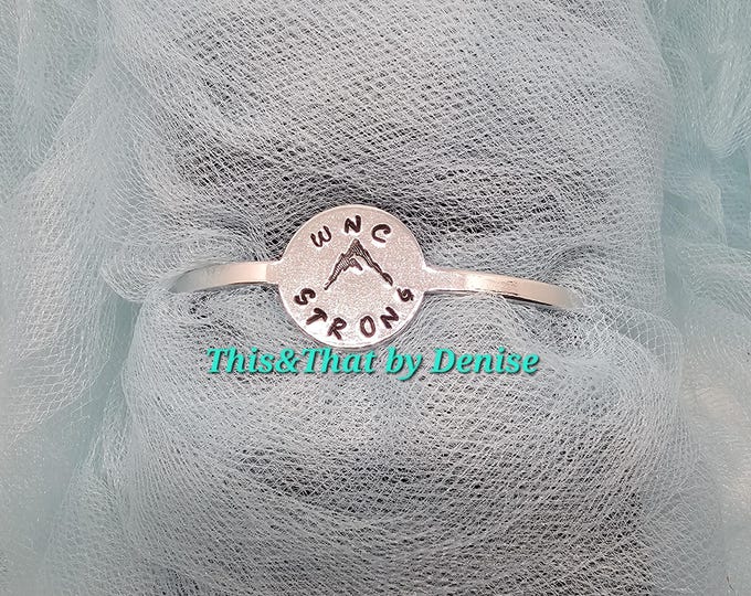 Featured listing image: WNC Strong Medallion Hand Stamped Cuff Bracelet