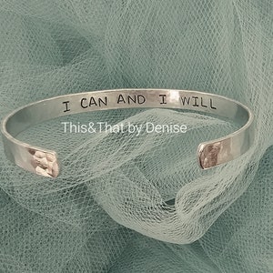 Secret Message Bracelet, Cuff Bracelet, Hand Stamped