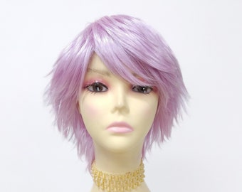 Short Layered Wind Blown Shag Style Lilac Anime Cosplay Wig [11-68-Blsh-Lilac]