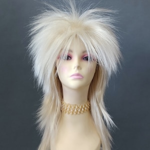 Long Blonde David Bowie Style Costume Wig. Rockstar Wig. Rocker Wig. [04-27-Rock-613]