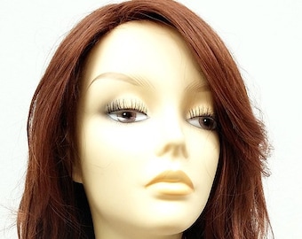 Long 18 inch Mixed Dark and Light Auburn Wig with Premium Heat Resistant Fiber [30-178-Monday-T33/130]