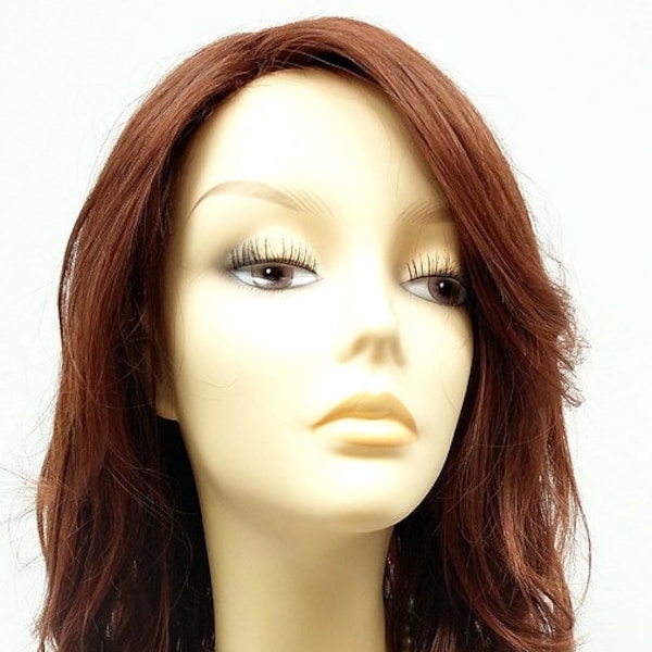 Long 18 inch Mixed Dark and Light Auburn Wig with Premium Heat Resistant Fiber [30-178-Monday-T33/130]