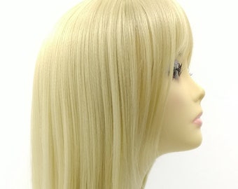 17 Inch Light Blonde Long Straight Layered Heat Resistant Center Part Wig with Bangs [36-202-Popsugar-613]