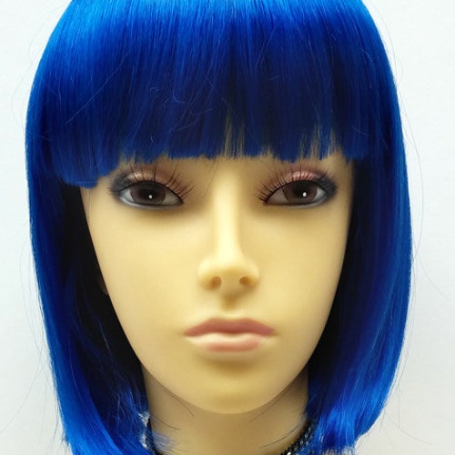 Orange Short Bob Wig Straight W/ Bangs. Page Boy Wig. Etsy