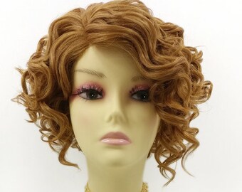 Fair Strawberry Blonde W Light Blonde Ends Short Curly Side Etsy