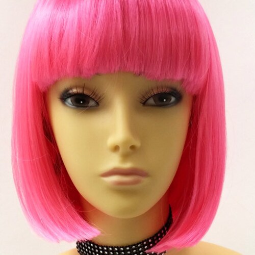 Dark Blue Short Bob Wig Straight W/ Bangs. Page Boy Wig. Etsy