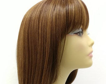 17 Inch Dark Auburn With Copper Long Straight Layered Heat  display picture 1