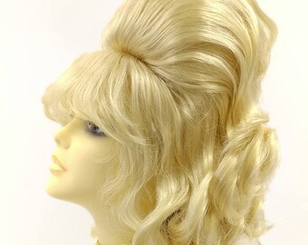 Light Blonde Beehive Costume Wig. [22-143-WvBeehive-613]