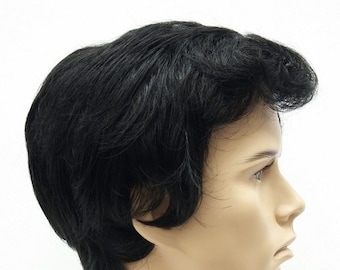 Short Black Men's Side Part Synthetic Fashion Wig [89-452A-Don-1B]