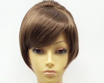 Short Dark Brown Retro Bump Wig 60s 70s Pouf Style Costume Etsy