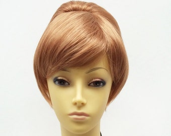 Short Dark Brown Retro Bump Wig 60s 70s Pouf Style Costume Etsy