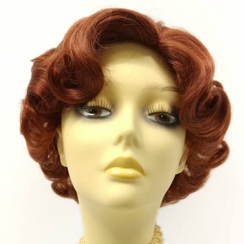 red 1950s wig